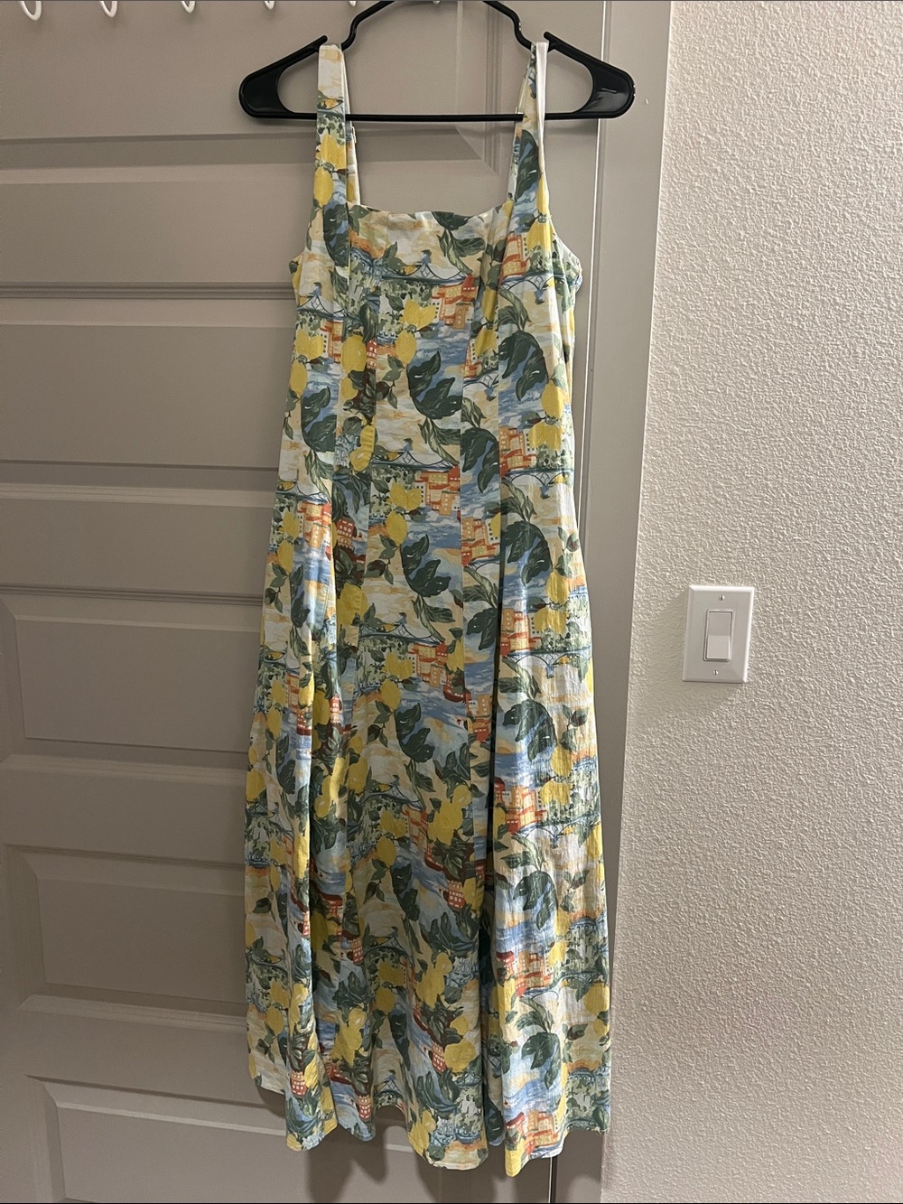 Abercrombie city summer print midi dress